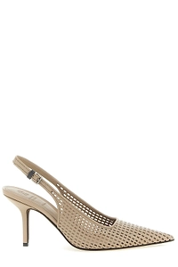 Brunello Cucinelli Monili Net Heel Slingback Pumps