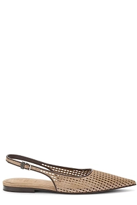 Brunello Cucinelli Perforated Slingback Flat Shoes