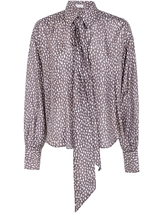 Polka-Dot Printed Long Sleeved Shirt