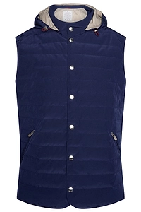 Brunello Cucinelli Quilted Hooded Down Vest
