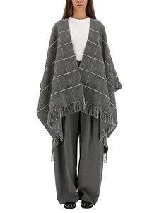 Reversible Fringed Poncho