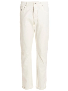 Brunello Cucinelli Logo-Patch Straight Leg Jeans