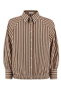 Brunello Cucinelli Striped Long-Sleeve Shirt