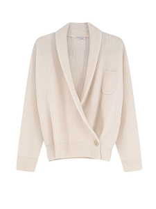 Brunello Cucinelli Shawl-Collar Wrapped Cardigan