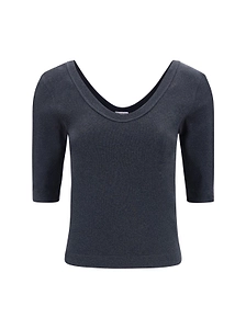 Brunello Cucinelli Three-Quarter Sleeved Knit Top