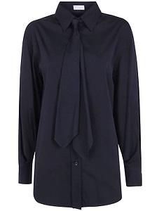 Tie Detailed Long Sleeved Shirt