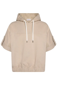 Brunello Cucinelli Short-Sleeve Hooded Sweatshirt