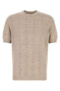 Brunello Cucinelli Short-Sleeve Knitted Top