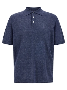 Brunello Cucinelli Short Sleeved Knitted Polo Shirt