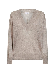 Brunello Cucinelli V-Neck Knitted Jumper