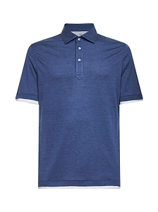 Brunello Cucinelli Short-Sleeved Layered Polo Shirt
