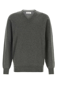 Brunello Cucinelli V-Neck Knitted Sweater