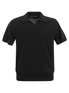Brunello Cucinelli Short-Sleeved Fine-Knitted Polo Shirt