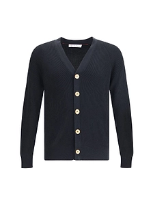 Brunello Cucinelli V-Neck Ribbed Cardigan