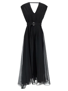 Brunello Cucinelli V-Neck Sleeveless Dress