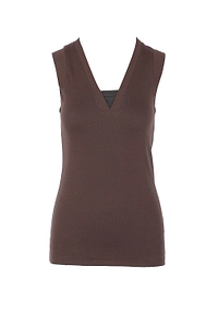 Brunello Cucinelli V-Neck Sleeveless Top