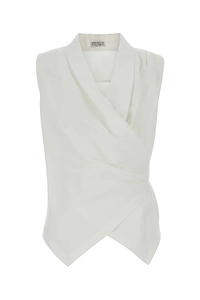 Brunello Cucinelli V-Neck Wrap Detailed Vest