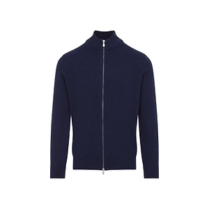 Zip-Up High Neck Cardigan