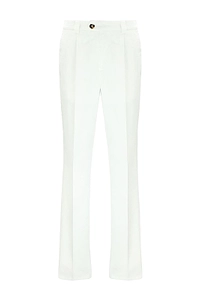 Pleated Straight-Leg Trousers