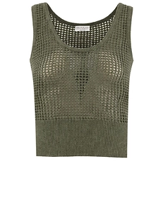 Brunello Cucinelli Sleeveless Knitted Tank Top