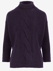 Bruno Manetti Cable-Knit Turtleneck Knitted Sweater