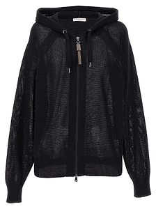 Brunello Cucinelli Zipped Hooded Cardigan