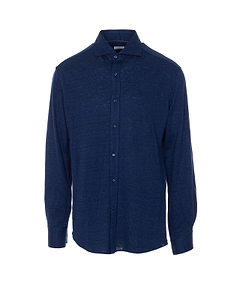 Spread Collar MÉLange Jersey Shirt
