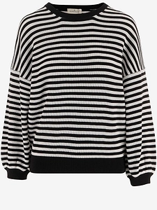 Bruno Manetti Striped Drop-Shoulder Knitted Sweater