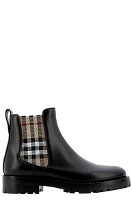 Burberry Checked Chelsea Boots