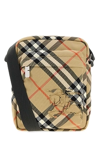 Burberry Checked Embroidered Messenger Bag