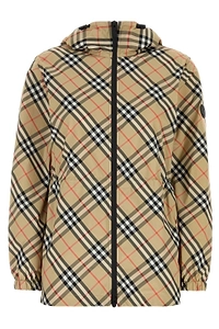 Burberry Checked Hooded Jacket