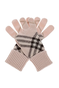 Burberry Checked Knit Gloves