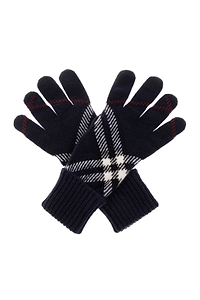 Burberry Checked Knit Gloves