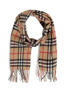 Burberry Kids Checked Fringed Scarf