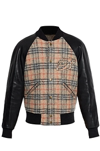 Burberry Checked Press-Stud Bomber Jacket