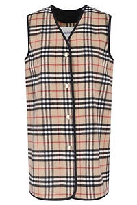 Burberry Checked Long Vest