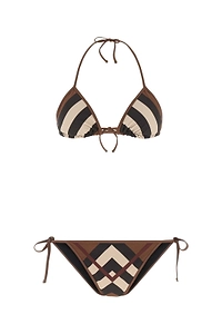 Burberry Checked Two-Piece Bikini Set