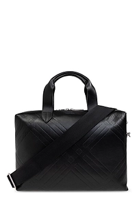 Burberry Checked Zip-Around Briefcase