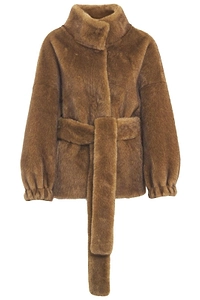 Belted Faux Fur Coat