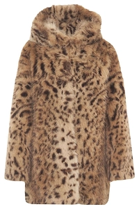 Animal Printed Hooded Coat