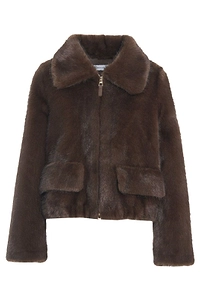 Faux-Fur Zipped Coat