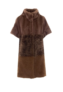 Bully Short-Sleeve Faux Fur Coat
