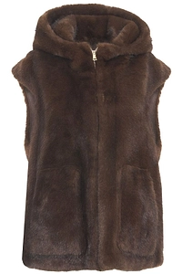Hooded Zipped Gilet