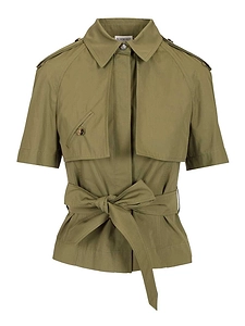 Burberry Belt-Detailed Short Sleeved Shirt