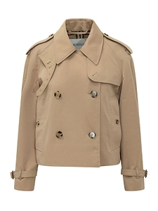 Burberry Double-Breasted Cropped Trench Jacket