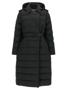 Burberry Double Breasted Belted Quilted Down Coat