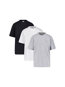 Burberry Logo Embroidered Three-Pack T-Shirt