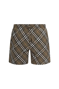 Burberry Checked Drawstring Swim Shorts
