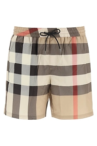 Burberry Checked Drawcord Swim Shorts