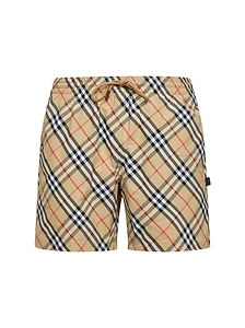 Burberry Check Drawstring Swim Shorts